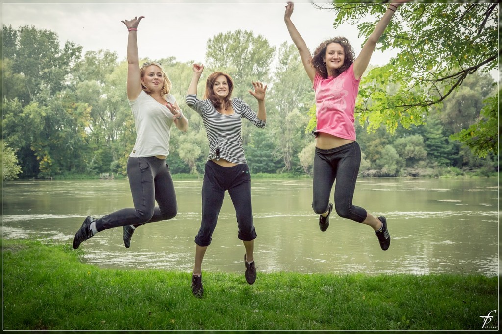 People happily jumping better mental health